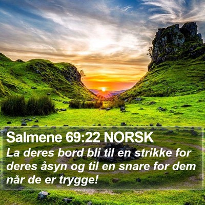 Salmene 69:22 NORSK Bible Verse Image