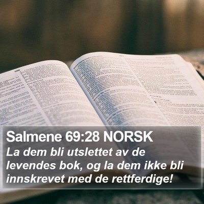 Salmene 69:28 NORSK Bible Verse Image