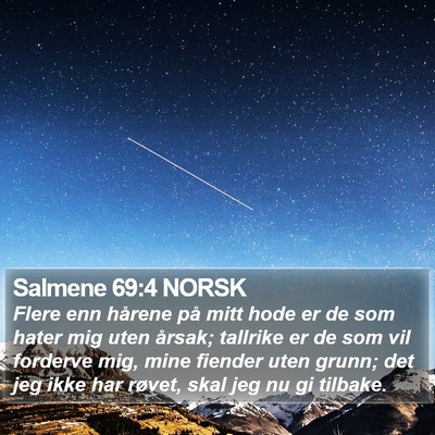 Salmene 69:4 NORSK Bible Verse Image