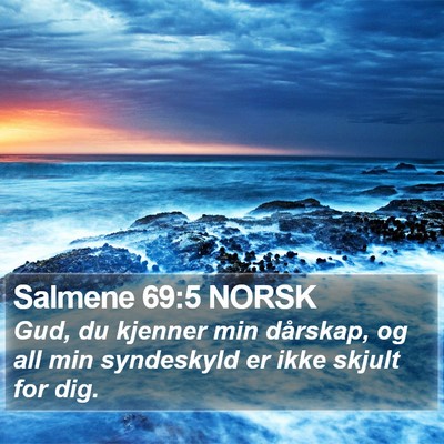 Salmene 69:5 NORSK Bible Verse Image