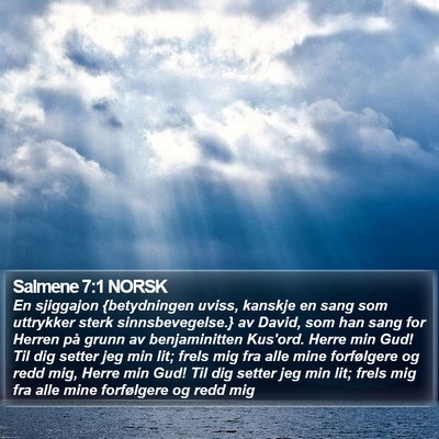 Salmene 7:1 NORSK Bible Verse Image