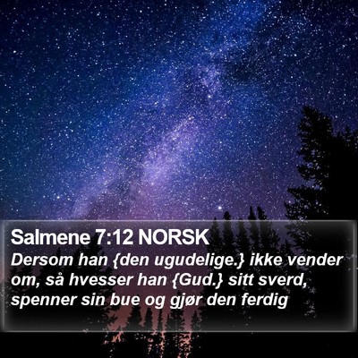 Salmene 7:12 NORSK Bible Verse Image