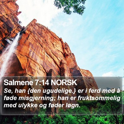 Salmene 7:14 NORSK Bible Verse Image