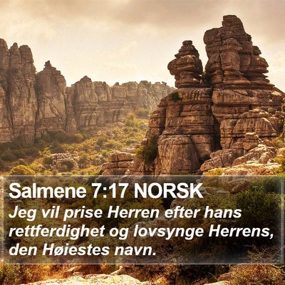 Salmene 7:17 NORSK Bible Verse Image