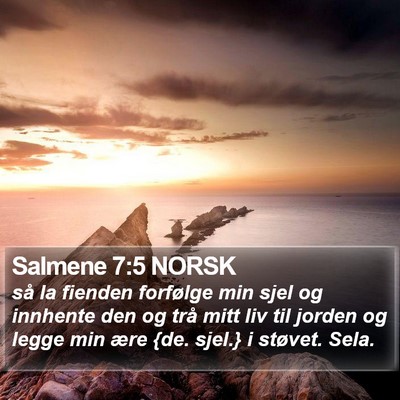 Salmene 7:5 NORSK Bible Verse Image
