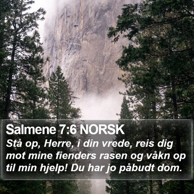 Salmene 7:6 NORSK Bible Verse Image