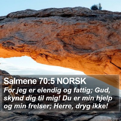 Salmene 70:5 NORSK Bible Verse Image