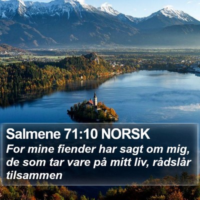 Salmene 71:10 NORSK Bible Verse Image