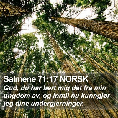 Salmene 71:17 NORSK Bible Verse Image