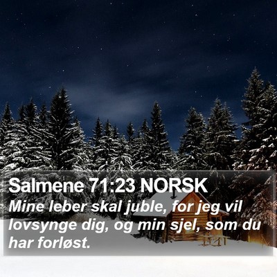 Salmene 71:23 NORSK Bible Verse Image