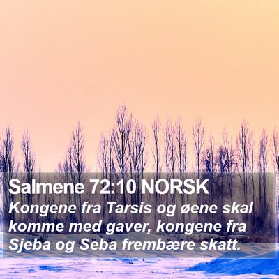 Salmene 72:10 NORSK Bible Verse Image