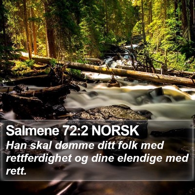 Salmene 72:2 NORSK Bible Verse Image