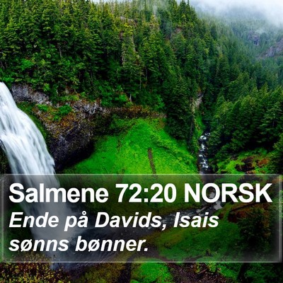 Salmene 72:20 NORSK Bible Verse Image