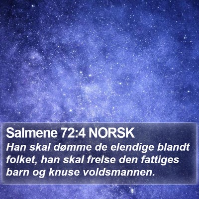 Salmene 72:4 NORSK Bible Verse Image