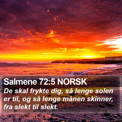 Salmene 72:5 NORSK Bible Verse Image