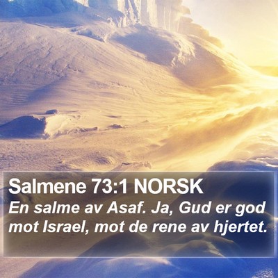 Salmene 73:1 NORSK Bible Verse Image