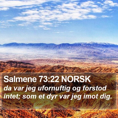 Salmene 73:22 NORSK Bible Verse Image
