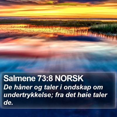Salmene 73:8 NORSK Bible Verse Image