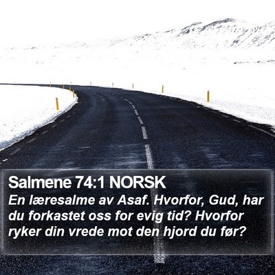 Salmene 74:1 NORSK Bible Verse Image