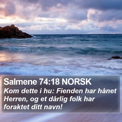Salmene 74:18 NORSK Bible Verse Image