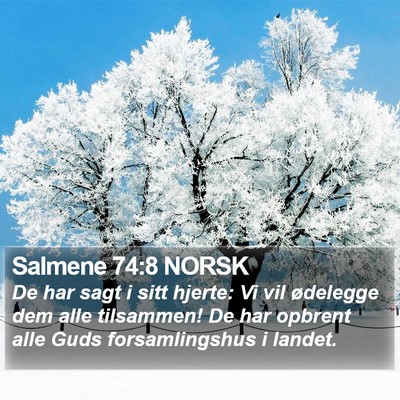 Salmene 74:8 NORSK Bible Verse Image