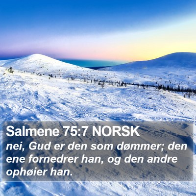 Salmene 75:7 NORSK Bible Verse Image