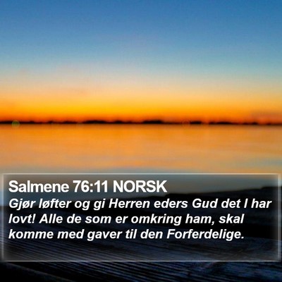 Salmene 76:11 NORSK Bible Verse Image