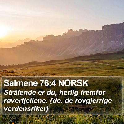Salmene 76:4 NORSK Bible Verse Image