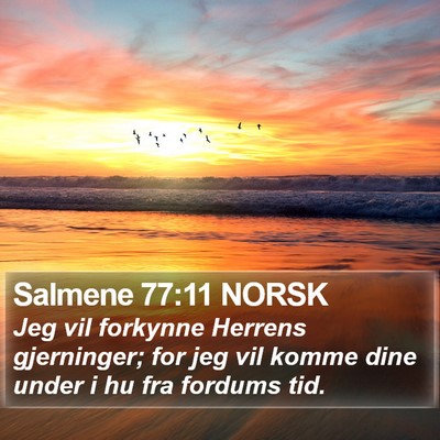 Salmene 77:11 NORSK Bible Verse Image
