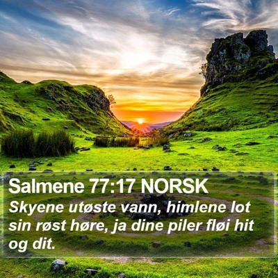Salmene 77:17 NORSK Bible Verse Image