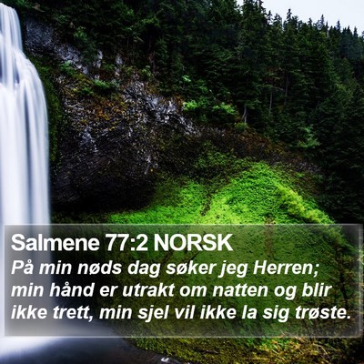 Salmene 77:2 NORSK Bible Verse Image