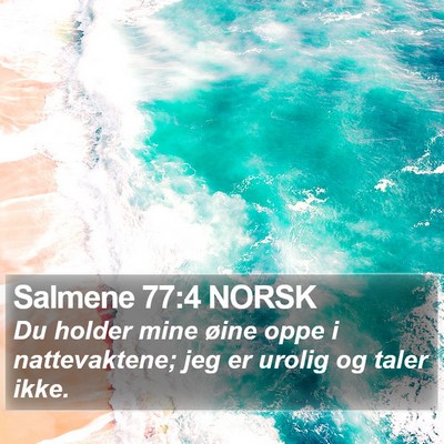 Salmene 77:4 NORSK Bible Verse Image
