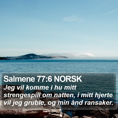 Salmene 77:6 NORSK Bible Verse Image