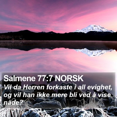 Salmene 77:7 NORSK Bible Verse Image