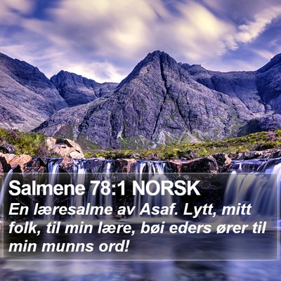 Salmene 78:1 NORSK Bible Verse Image