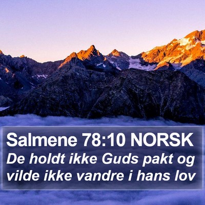 Salmene 78:10 NORSK Bible Verse Image