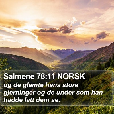 Salmene 78:11 NORSK Bible Verse Image