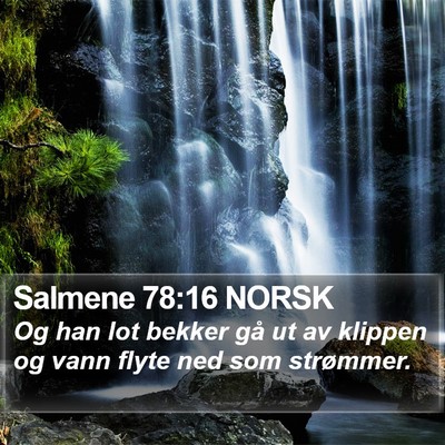 Salmene 78:16 NORSK Bible Verse Image