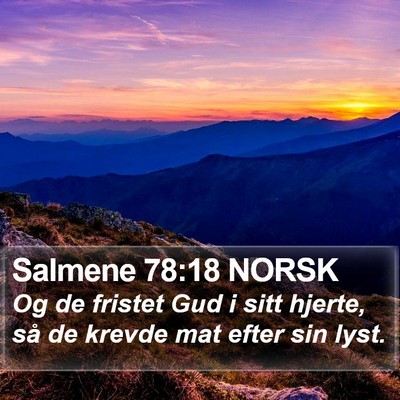 Salmene 78:18 NORSK Bible Verse Image
