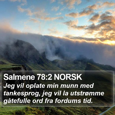 Salmene 78:2 NORSK Bible Verse Image