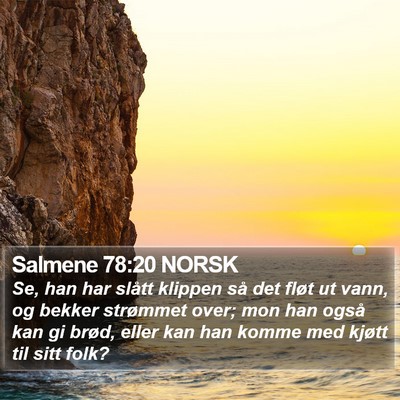 Salmene 78:20 NORSK Bible Verse Image