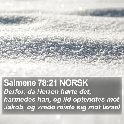 Salmene 78:21 NORSK Bible Verse Image