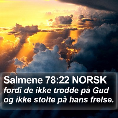Salmene 78:22 NORSK Bible Verse Image