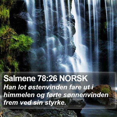 Salmene 78:26 NORSK Bible Verse Image