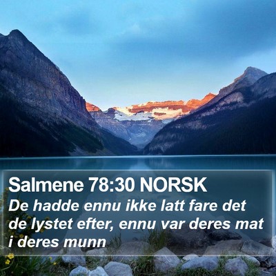 Salmene 78:30 NORSK Bible Verse Image