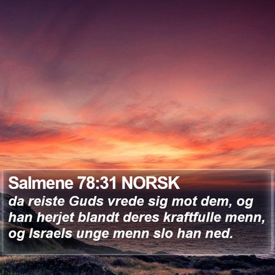Salmene 78:31 NORSK Bible Verse Image