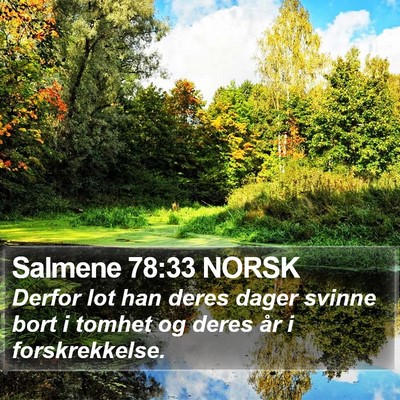 Salmene 78:33 NORSK Bible Verse Image