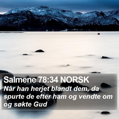 Salmene 78:34 NORSK Bible Verse Image