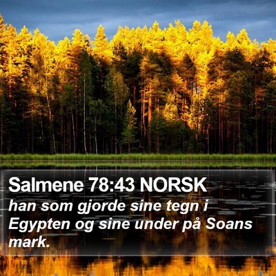 Salmene 78:43 NORSK Bible Verse Image