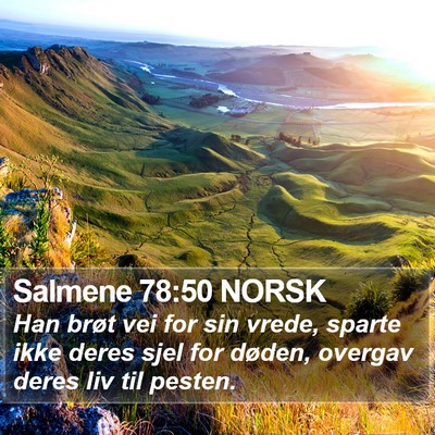 Salmene 78:50 NORSK Bible Verse Image